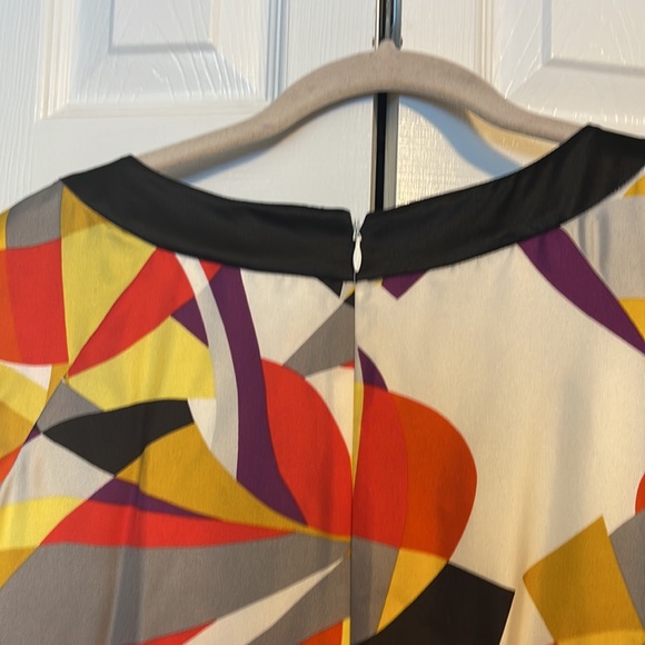 NWOT Nine West 100% multi color silk short sleeve dress size 4 - Picture 9 of 11